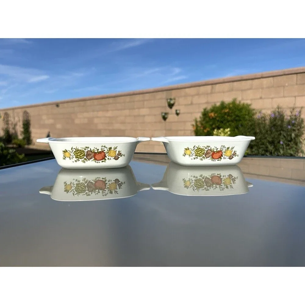 Corning Ware Spice of Life 1 3/4 Cup Mini Casserole P-41-B Lot of 2 Made In USA